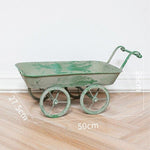 Trolley Float Flowerpot Wrought Iron Wheelbarrow