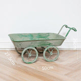 Trolley Float Flowerpot Wrought Iron Wheelbarrow