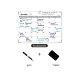 Magnetic Monthly Daily Whiteboard Calendar Erasable