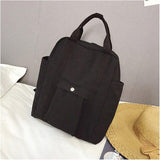 Female Canvas Backpack Foldable