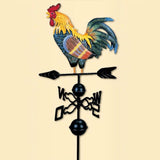 H120cm Colorful Painted Cock Wind Vane Windmill Garden