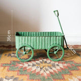 Trolley Float Flowerpot Wrought Iron Wheelbarrow