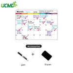 Magnetic Monthly Daily Whiteboard Calendar Erasable