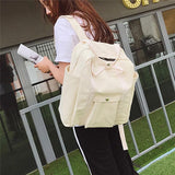 Female Canvas Backpack Foldable