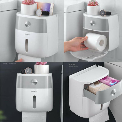 Waterproof Wall Mount Toilet Paper Holder