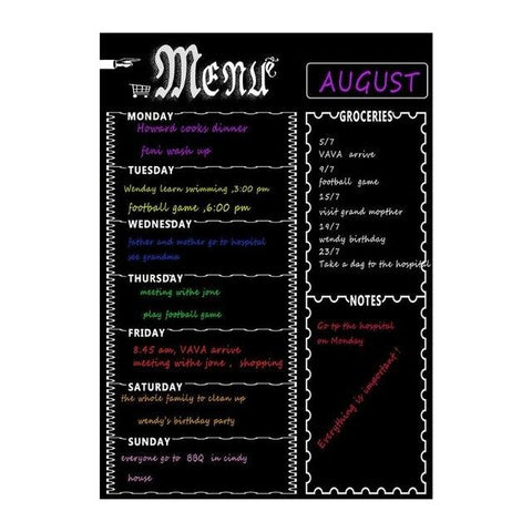 Magnetic Refrigerator Chalkboard,Meal Planner