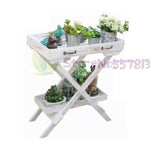 Retro Old Solid Wood Succulent Flower Rack